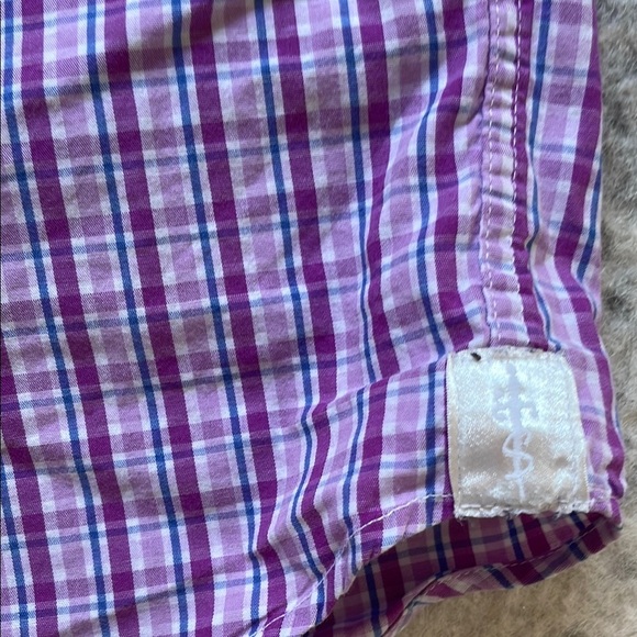 Purple Checkered Men's Shirt - Picture 5 of 12